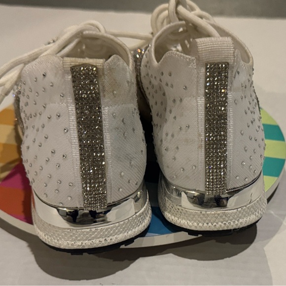14th & Union White and Silver Embellished Sneakers - Picture 5 of 8
